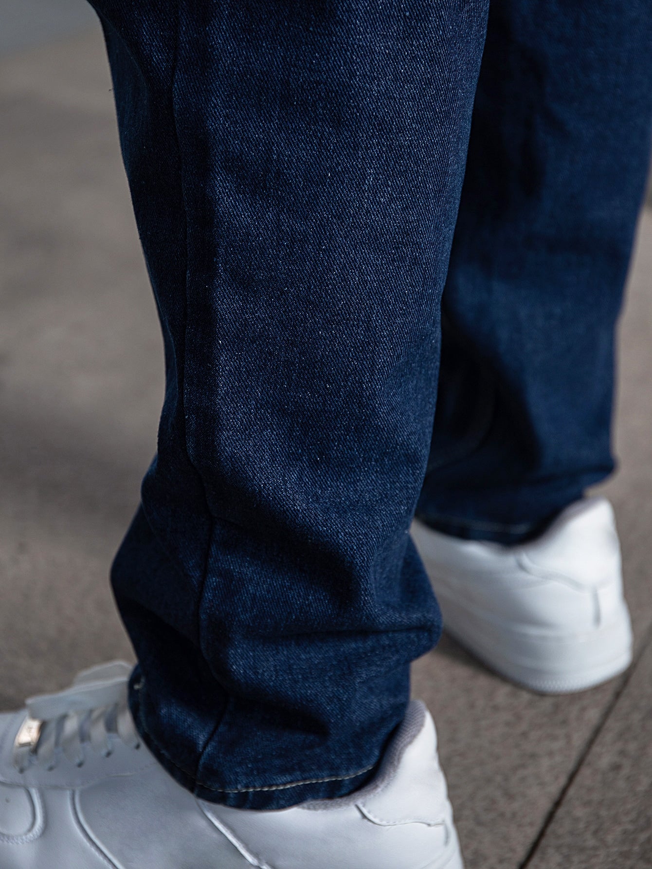 Men’s Plus Size Straight Leg Regular Fit Denim Tapered Jeans-Free Shipping